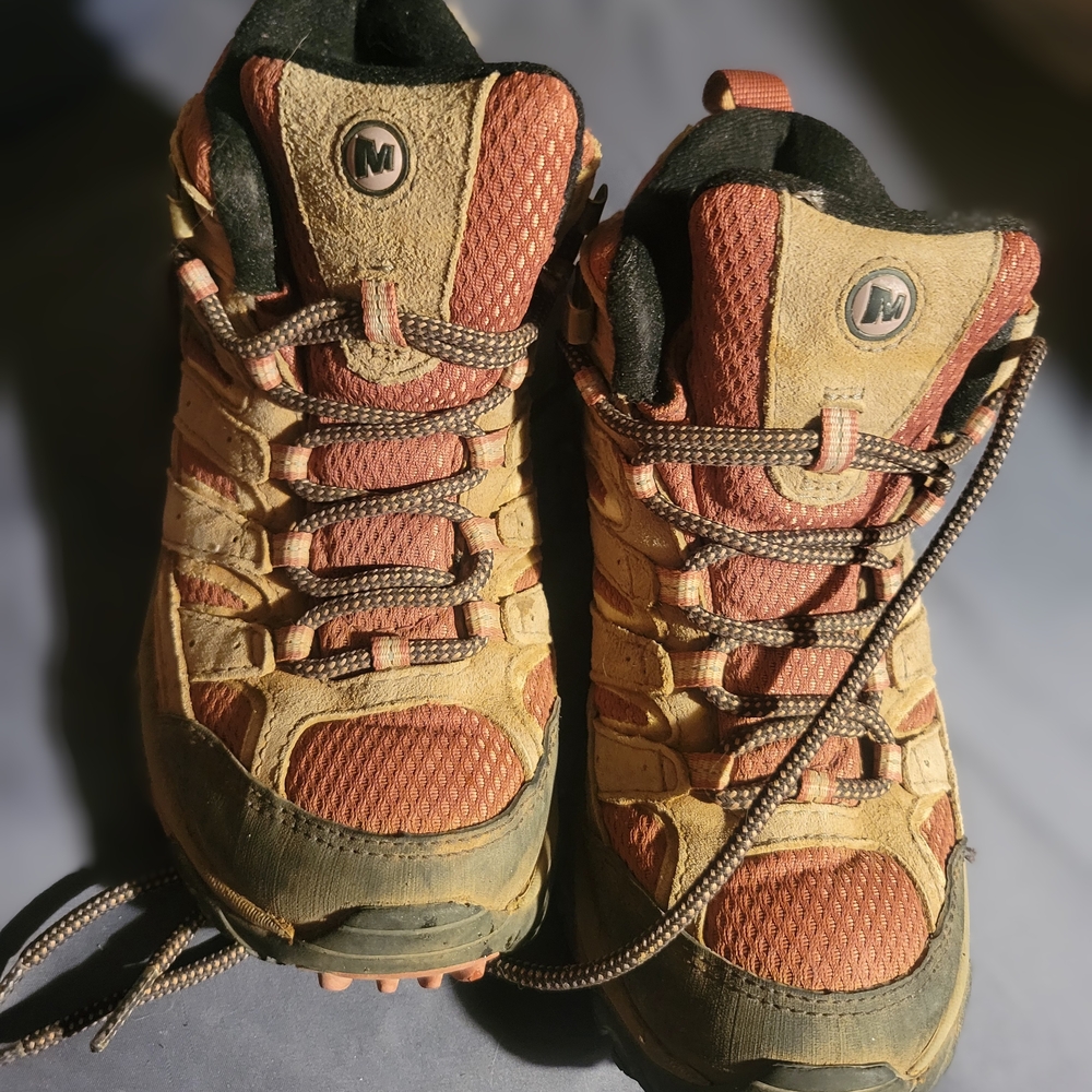 Brown and Tan Hiking Boots
